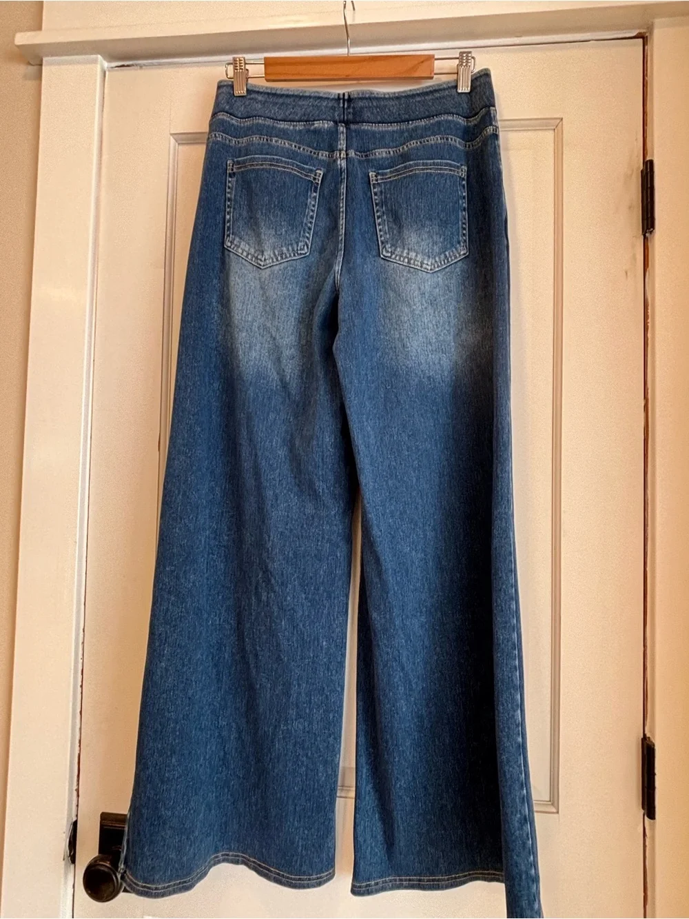 3 Pairs Halara Flex Denim Washed Casual Jeans, washed blue, washed black, black - Picture 3 of 9